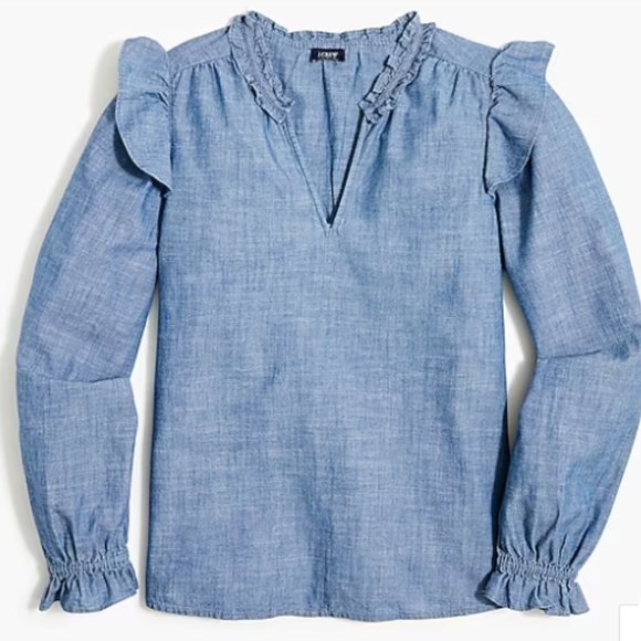 J. Crew Blue Blouse - Picture 3 of 4